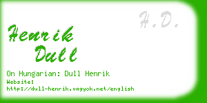 henrik dull business card